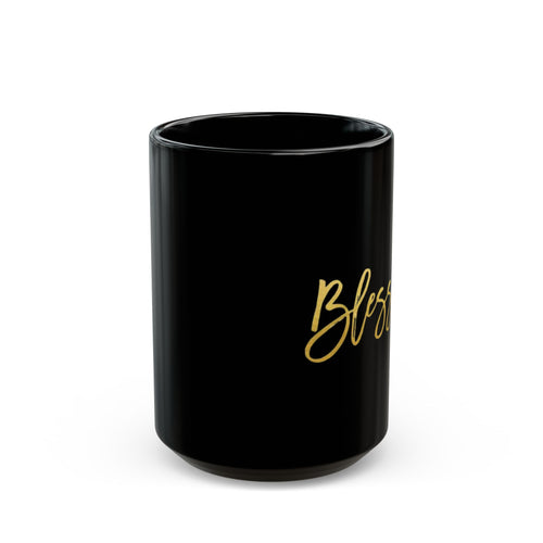 Blessed Black Mug - Perfect Gift for Home, Office, or Events, Coffee Lovers, Relaxation, Inspirational Decor