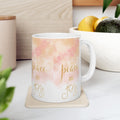 Peace and Joy Ceramic Mug | Inspirational Drinkware for Coffee Lovers | Gift for Holidays, Celebrations, & Self-Care