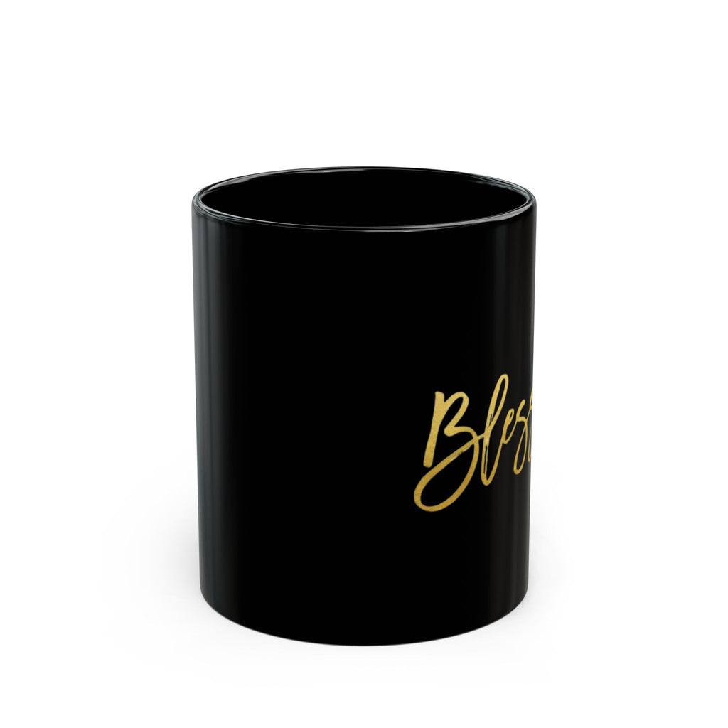 Blessed Black Mug - Perfect Gift for Home, Office, or Events, Coffee Lovers, Relaxation, Inspirational Decor